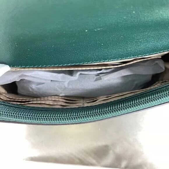 Michael Kors Rose 35F1GX0L2B Medium Flap Shldr Messenger Bag In Racing Green - Picture 5 of 6